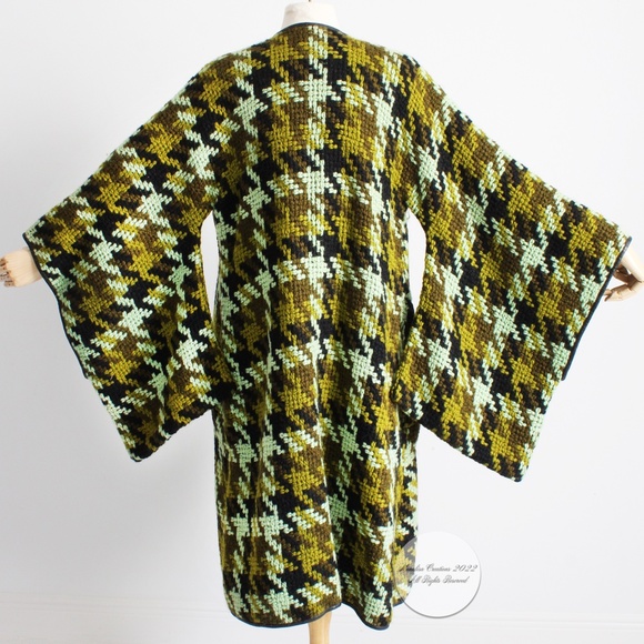 Bonnie Cashin for Sills Coat Oversized Trailing Sleeves Vintage Knit Documented - Picture 7 of 15